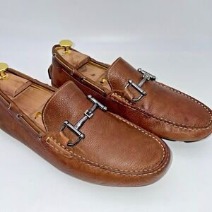 Mercanti Fiorentini Horsebit Venetian Driving  Loafers Tan Brown Men's Size 10 M